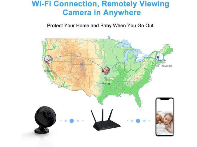 Mini Hidden-Camera WiFi-Spy Camera Wireless 1080P, Small Spy Cam Nanny Cam with Audio and Video Recording Micro Surveillance Camera for Live...