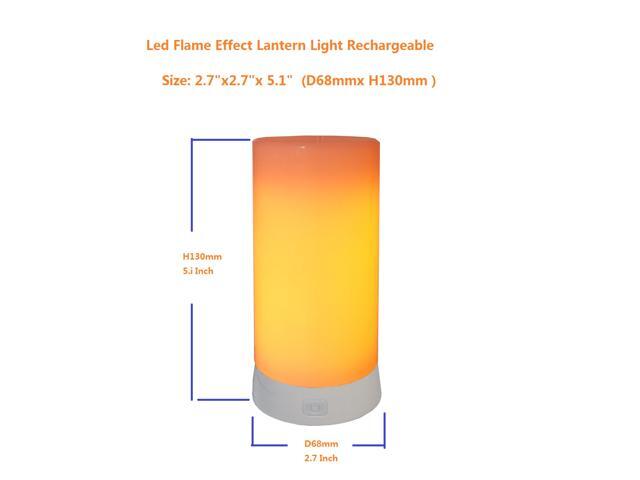 Led Flame Effect Lantern Light Usb Rechargeable Flameless Candle 4 Modes Remoted Flickering Flame Effect Mood Light Flameless For Holdiday...