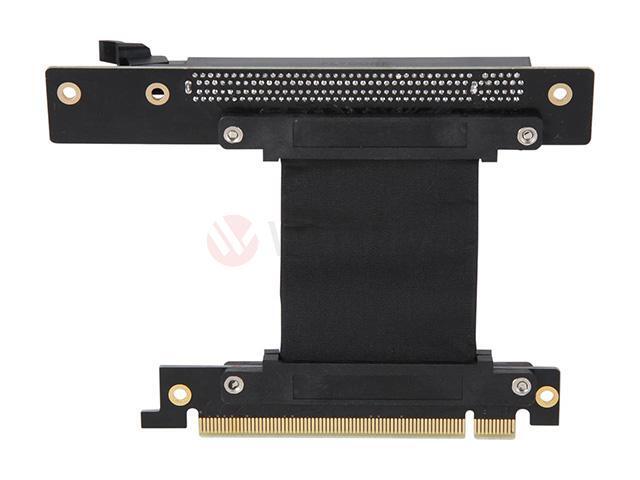 PCIE16NR05 - 50mm PCI-E 3.0 x16 High Quality Flexible EMI Shielded Extender Riser Cable - Right Angled & Narrow Type, Space Saving, Mounting Gaming...