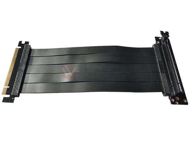 PCIE16EL30 - 300mm PCI-E 3.0 x16 High Quality EMI Shielded Extender Riser Cable - Left Angled, Extended with No Transmission Speed Loss, Mounting...