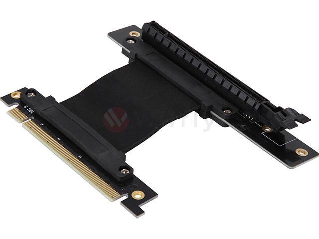PCIE16NR05 - 50mm PCI-E 3.0 x16 High Quality Flexible EMI Shielded Extender Riser Cable - Right Angled & Narrow Type, Space Saving, Mounting Gaming...