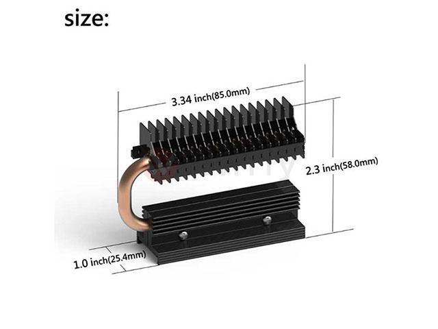 COOLM2SSD - M.2 SSD Radiator Heatsink with Heat Pipe, Compatible with PCIE NVME M.2 2280/SATA M.2 2280 SSD. With Thermal Silica Pad (Excluding...