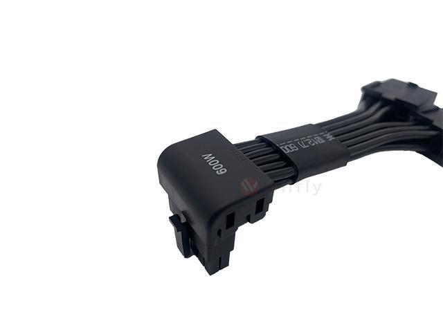 Wilfly ATX3.1 16P to 2*8(6+2) P PCIE GPU Cable Sleeved PSU Extension Cable H++ 12+4 Pin 90 Degree Positive Conn Graphics Card Power Supply RTX 5090...