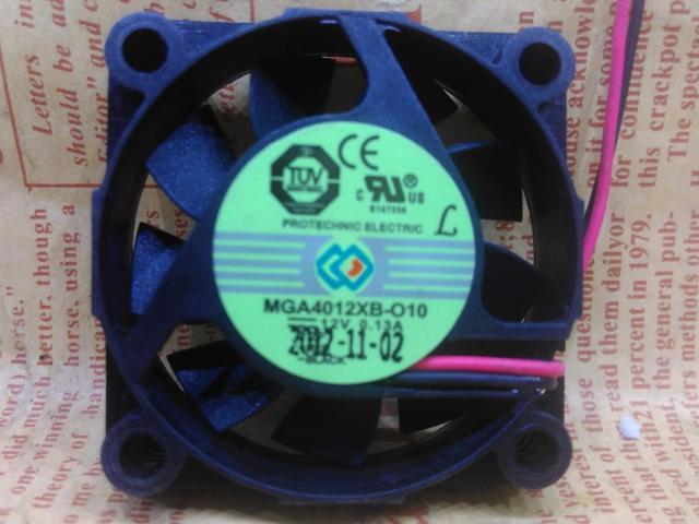 For Magic MGA4012XB-O10 DC12V 0.13A 40*40*10mm cooling fan 2 wire Processor Cooler Heatsink Fan