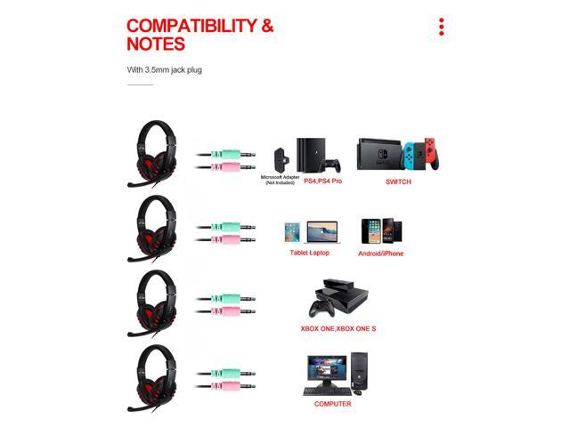4 in 1 Wired RGB Gaming Keyboard and Backlit Mouse and Gaming Headset Combo USB Wired Backlit Keyboard,LED Gaming Keyboard Mouse Set,Headset with...