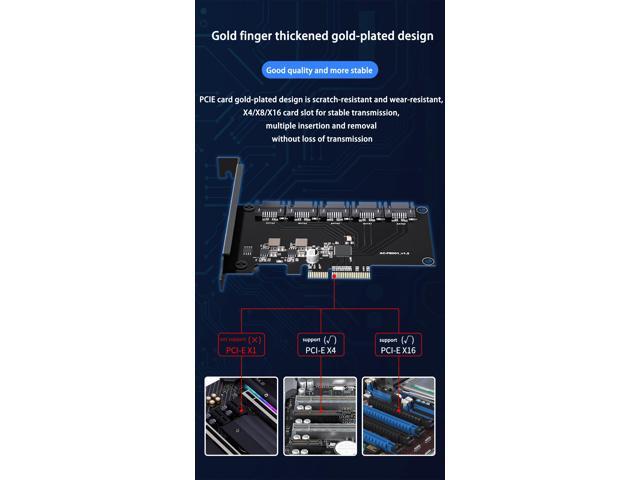 PCIe SATA Card PCIE to 5 Port SATA 3.0 6Gps computer desktop chassis adapter card solid state mechanical hard disk adapter box Support 5 SATA 3.0...