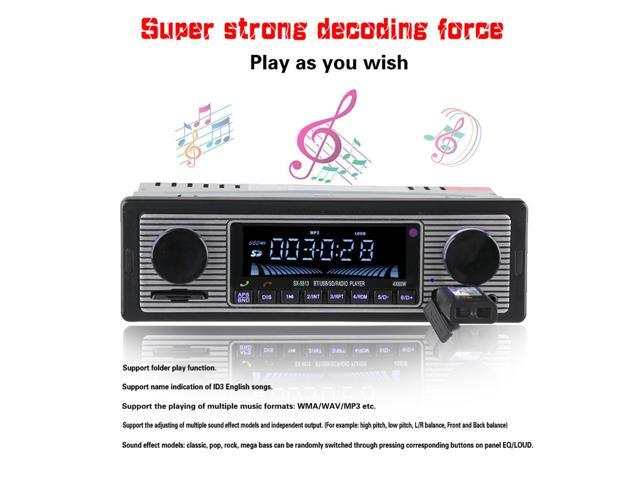 Car Radio Bluetooth Player Hands-Free Vehicle Car MP3 Player,Single Din Car Stereo with Bluetooth Support Hands-Free,FM Radio,SD Card,USB,Music...