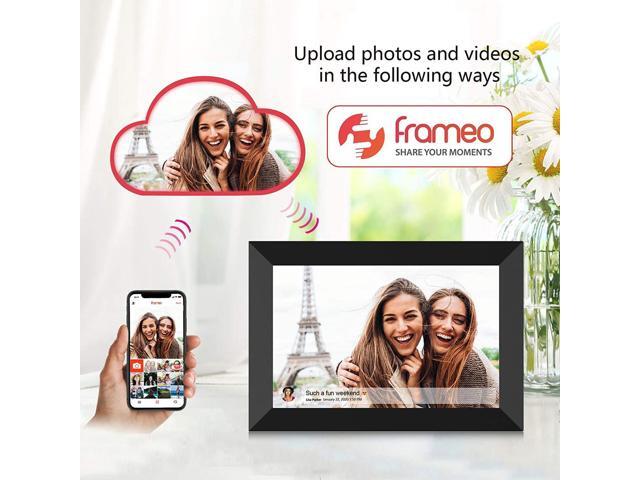 WiFi Digital Photo Frame FRAMEO 10.1 Inch Smart 1280x800 IPS LCD Touch Screen, Auto-Rotate Portrait and Landscape, Built in 16GB Memory, Share...