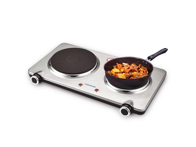 Photos - Cooker GIVENEU Electric Double Burner Hot Plate for Cooking, 1800W Portable Elect
