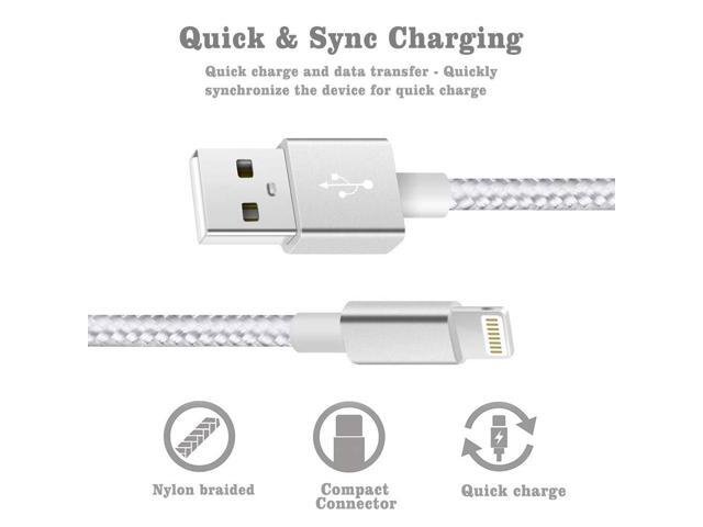KEHIPI iPhone Charger Cable [Mfi-Certified] 3Pack 10ft Nylon Braided High Speed USB Charging Cord Compatible with iPhone...