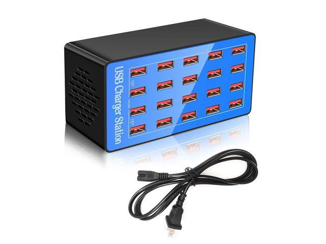 KEHIPI USB Charging Station, 20-Port 100W/20A Multi-USB Charger Station for Smartphones, Tablets, and Other Devices
