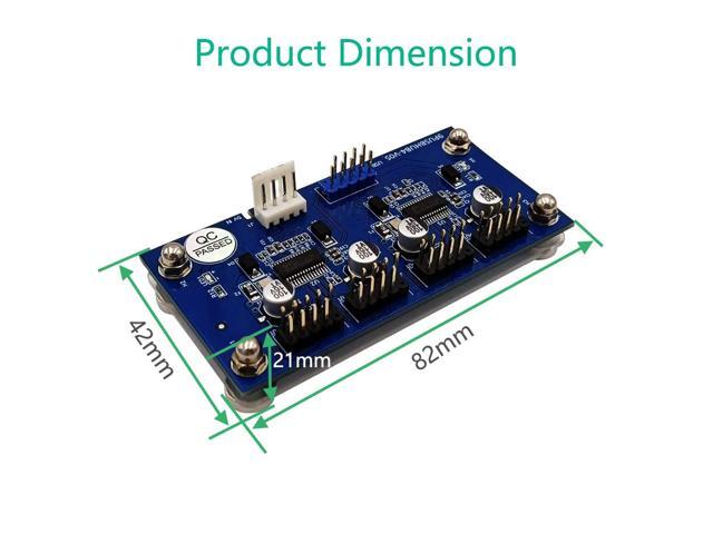 USB 2.0 Header Splitter 9pin USB Header Male 1 to 4 Female Extension Cable Card Motherboard 9-Pin USB 2.0 HUB 2 to 8-Port USB 2.0 Hub with...