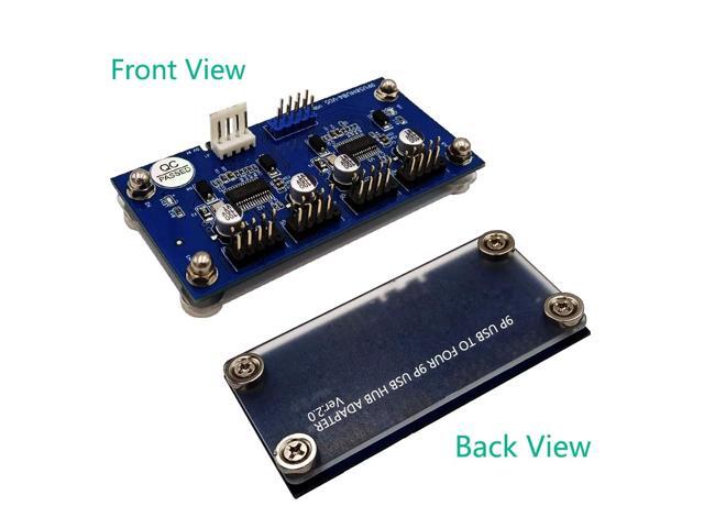 USB 2.0 Header Splitter 9pin USB Header Male 1 to 4 Female Extension Cable Card Motherboard 9-Pin USB 2.0 HUB 2 to 8-Port USB 2.0 Hub with...