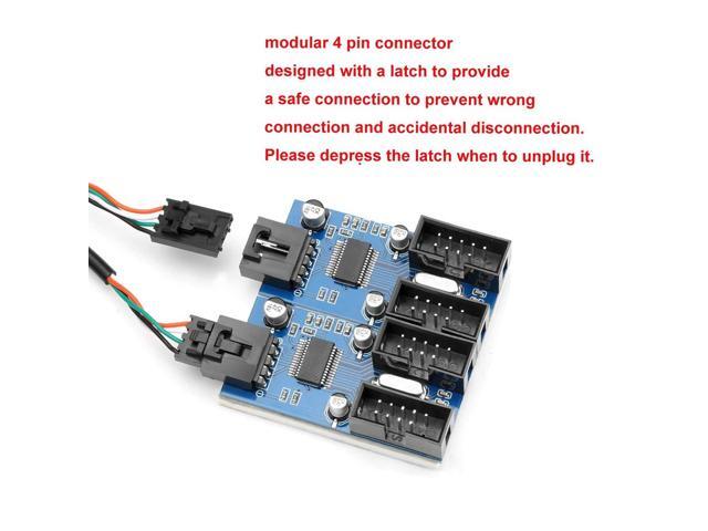 9 pin USB Header Male 1 to 4 Female Motherboard Extension Cable USB 2.0 HUB Connector Adapter for Port MultiplierIncrease The Motherboard 9pin...