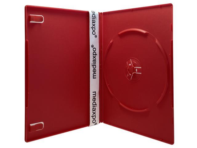100 SLIM Solid Red Color Single DVD Cases 7MM