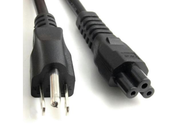 OIAGLH US Plug 5ft Cloverleaf 3 Prong AC Male Cord Power Contact Cable Lead For Laptop