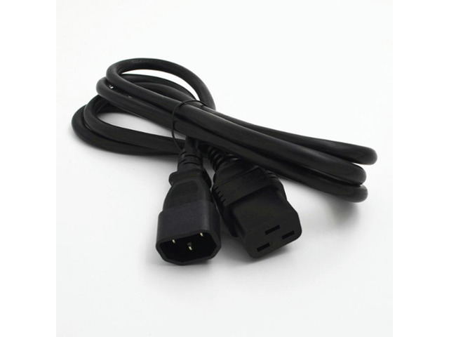 OIAGLH 3X1.5mm square Power Wire,6 FT C14 Female To C19 Male PDU Extension Cord C14-C19 Cord,16A/250V