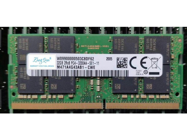 OIAGLH For Laptop DDR4 Module M471A4G43BB1-CWE SODIMM 32GB 2RX8 PC4-3200AA RECC 3200Mbps 1.2V