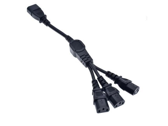 FOR Power cable extension IEC 320 C14 Male to 3 ways C13 Female Y Type Splitter Power Cord C14 to 3 ways C13 250V/10A 1pcs