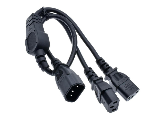 FOR IEC 320 C14 Male to 2XC13 Female Y Type Splitter Power Cord,C14 to 2 x C13 Power Cable,250V/10A
