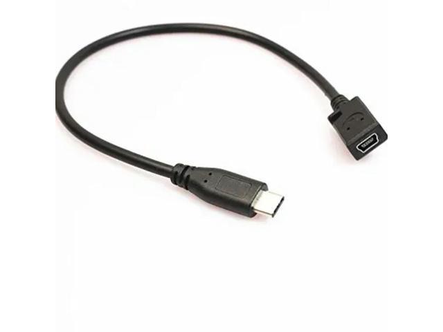 FOR USB 3.1 Type C Male to Mini 5-Pin Type B (Mini B) Female Converter Cable Cord 0. 1Ft USB C to 5Pin mini B)