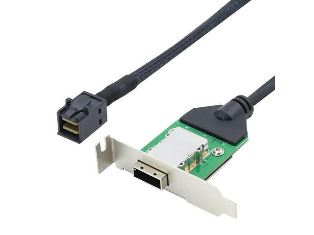 FOR External Mini SAS HD SFF-8088 26P PCBA Female Adapter with Low Profile Bracket to SAS SFF-8643 12Gbps 30AWG cable