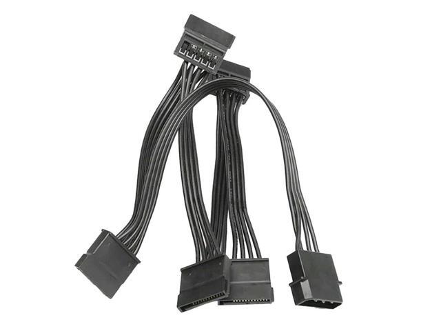 FOR 10 Pcs 4Pin IDE To 5-Port Power Supply Cable 4Pin Molex To Multi SATA Port Power Cord For Hard Drive HDD SSD PC