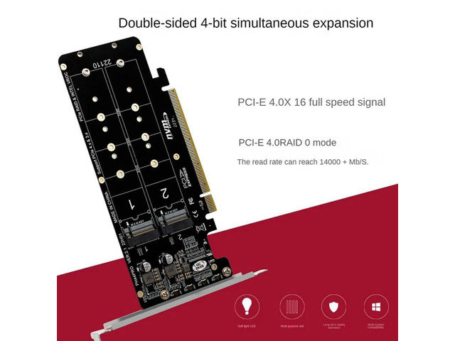 FOR Pciex16 To M.2 M-Key Expansion Adapter NVME PCI-E X16 Expansion Card + M.2 NVME To SATA3.0 PCIE To SATA 6-Port Expansion Card