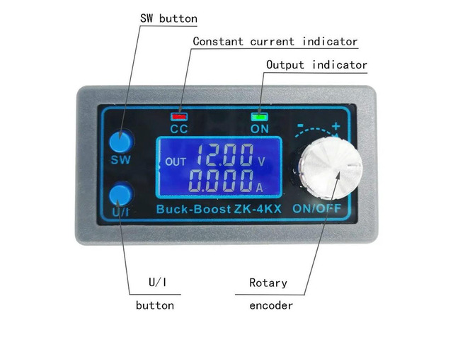 FOR ZK-4KX DC DC Buck Boost Converter CC CV 0.5-30V 4A 5V 6V 12V 24V Power Module Adjustable Regulated laboratory power supply