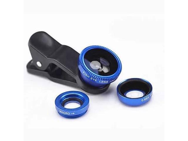 Vista 3-in-1 Universal Clip on Smartphone Camera Lens - 6 Colors - Blue