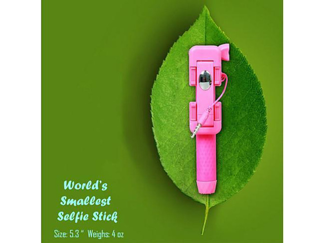 Vista Candy Bar Selfie Stick World's Smallest And Guaranteed To Fit In Your Pocket - Black