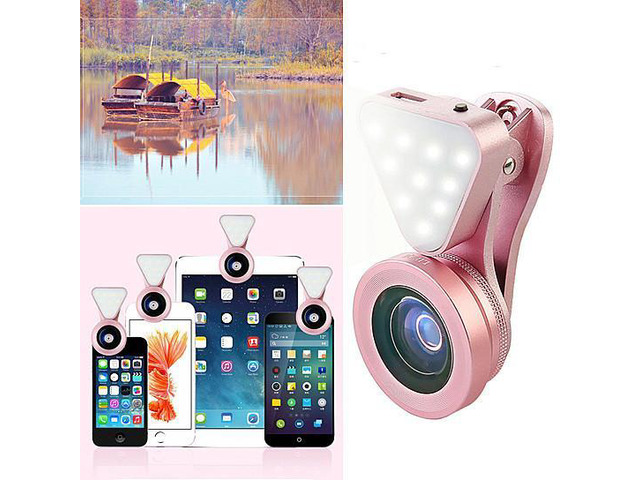 Vista Glow Face 3 In 1 Photo Lens And Fill Lighting Clip - Silver