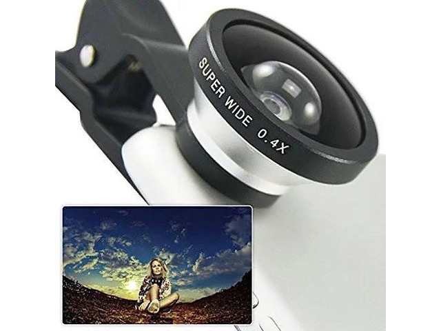 Vista SUPER WIDE Clip and Snap Lens for iPhone and any Smartphone - Black