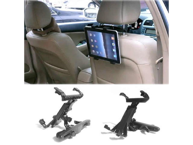 Vista Car Headrest Stand for iPad and Tablets - Black
