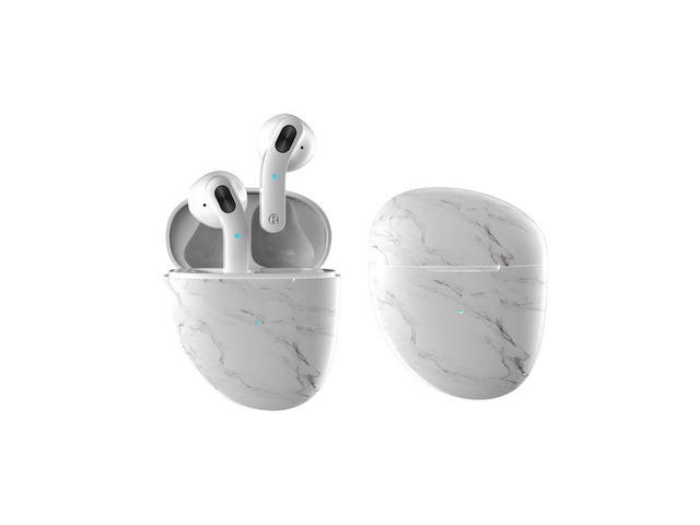 Vista Marble Pebble Twin Bluetooth Headphones - Black Pebble