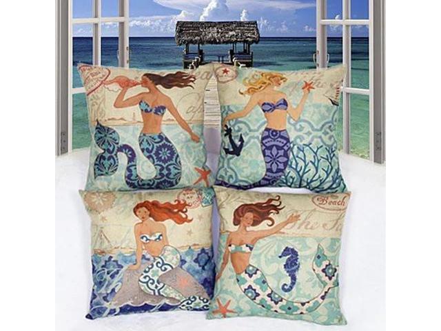 Vista Moods Of A Mermaid Cushion Covers - Multicolor