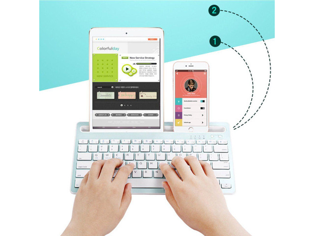Vista Multi-Task Master Of All Bluetooth Keyboard - BLACK - 0.5'