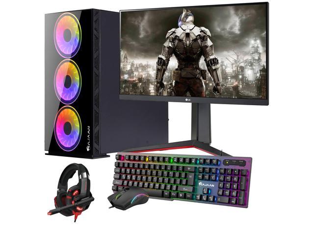HAJAAN BREEZE PRO Gaming Desktop Tower PC with 24 Inch Gaming Monitor - Intel i7-5960X Octa Core Processor Up To 3.50 GHz, 16GB DDR4 RAM, 512GB.