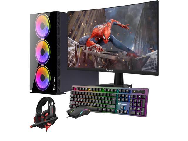HAJAAN BREEZE PRO Gaming Desktop Tower PC with 27 Inch Gaming Monitor - Intel Core i5-10400F Processor UpTo 4.30 GHz, 16GB DDR4 RAM, 512GB SSD.