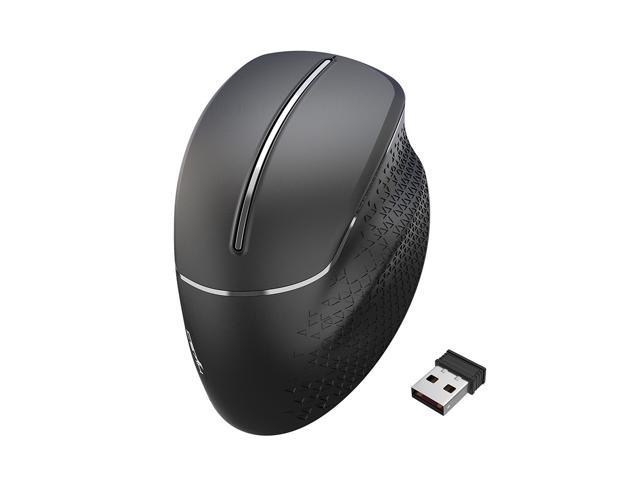 HXSJ T32 3600 DPI Mute 6 Keys Gaming Vertical Wireless Mouse for Laptop PC - Black