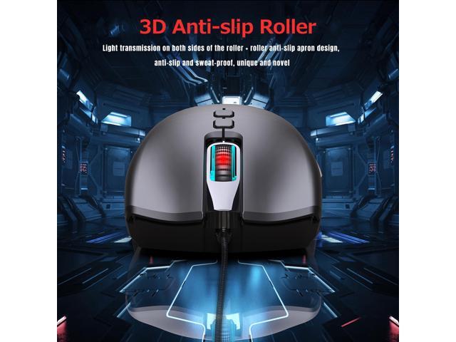 HXSJ A883 USB Wired Gaming Mouse with 7 Macro Programmable Keys, 6400 DPI - For Desktop Computer Laptop