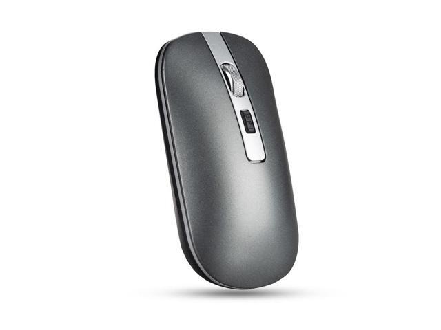 HXSJ M30 Rechargeable Office Silent Wireless Mouse W/ Metal Scroll Wheel and 1600DPI - Grey