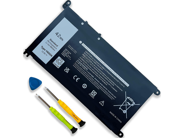 42Wh YRDD6 Laptop Battery Replacement for Dell Inspiron 5481 5482 5485 5491 2-in