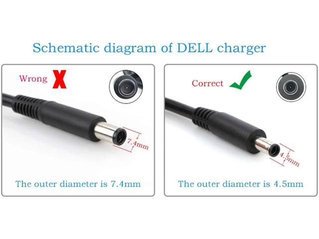 New Genuine Inspiron 13 14 15 Laptop Charger 65W(watt) Slim AC Power Adapter(LA65NS2-01/0G6J41/MGJN9) for Dell Inspiron 5000 7000 Series,3147 5558...