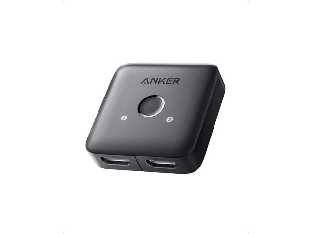 HDMI Switch, 4K@60Hz Bi-Directional HDMI Switcher, 2 in 1 Out with Smooth Finish, Supports HDR, 3D, Dolby, Compatible with Laptops, PC, Xbox...