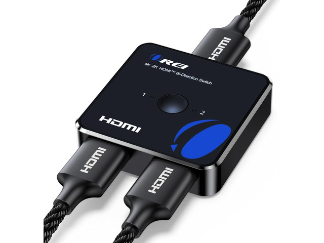 HDMI Switch 4K HDMI Splitter - 2x1 Bi Directional - 4:4:4 8-bit - HDMI 2.0, HDCP