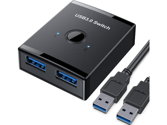 USB 3.0 Switch, Bi-Directional USB Switch 2 in 1 Out / 1 in 2 Out, YINNCEEN USB 