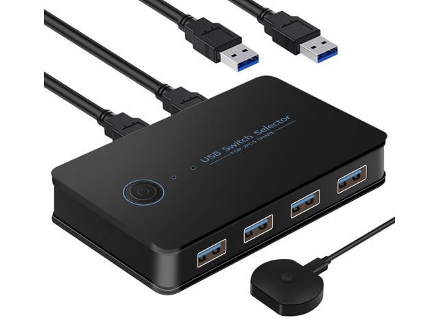 USB Switcher 2 Computers kvm Switch 2 Computers 1 Keyboard and Mouse USB Switch Kvm USB 3.0 Switch Selector 4 Ports Hub Share Devices Printer...