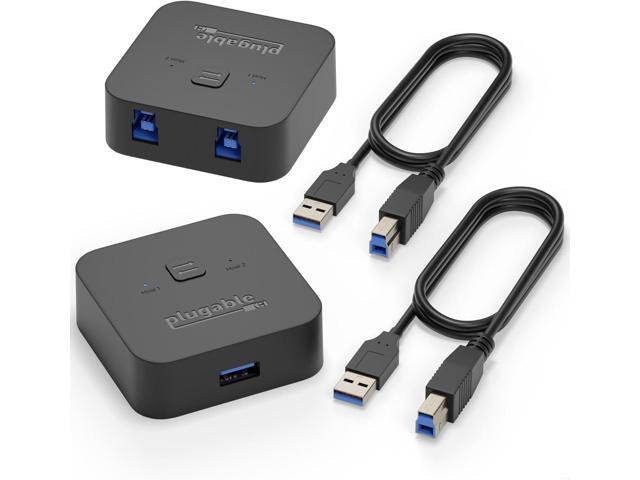Plugable USB 3.0 Sharing Switch for One-Button Swapping of USB Device or Hub Between Two Computers (AB Switch)