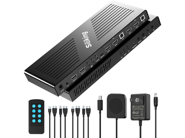 4K HDMI KVM Switch for Dual Monitor Setup - Effortless Management of 2 Computers with 2 Monitors, Expanded Connectivity, Low Latency Switching, and...